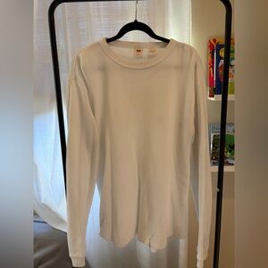 Levi's Classic Waffle White Long Sleeve Tee